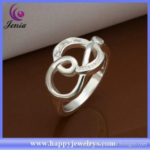 New simple design high quality 925 silver plated ring for women smart ring (CR370)